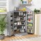 Costway 41" Farmhouse Kitchen Pantry Storage Cabinet withDoors Adjustable Shelves Gray/White